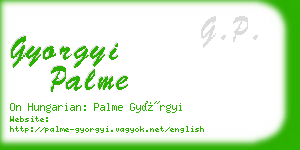 gyorgyi palme business card